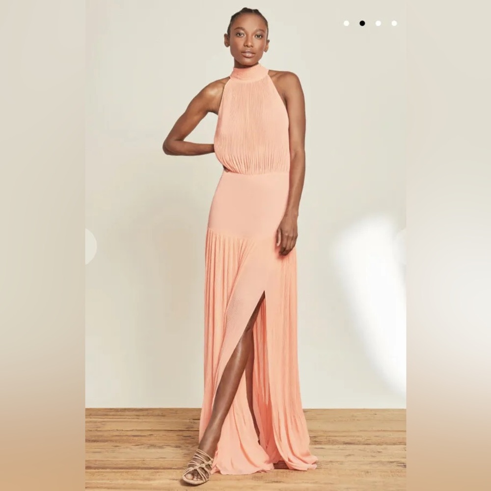 Gorgeous Lilliana Pleated Halter Maxi Dress - Picture 2 of 9